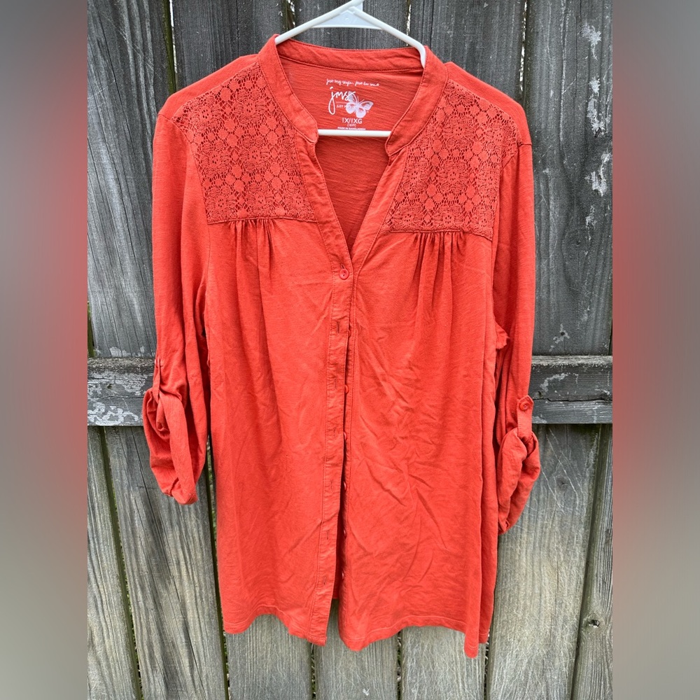 JMS button down top
